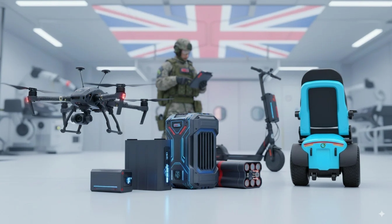Britcell battery packs for drone, defence and mobility applications